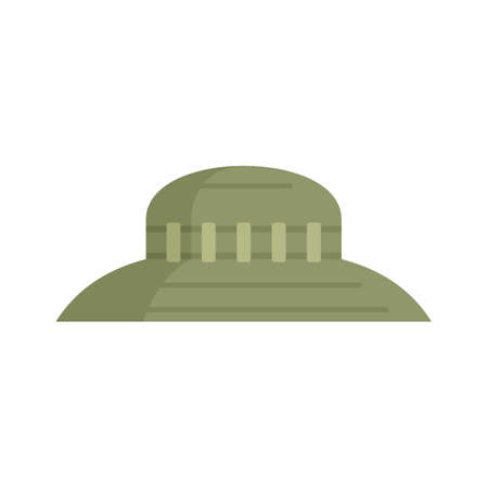 Hunter hat icon flat isolated vectorのイラスト素材