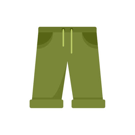 Fisherman sport shorts icon flat isolated vectorのイラスト素材