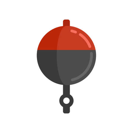 Bobber jig icon flat isolated vectorのイラスト素材