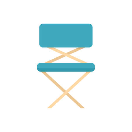 Folding plastic chair icon flat isolated vectorのイラスト素材