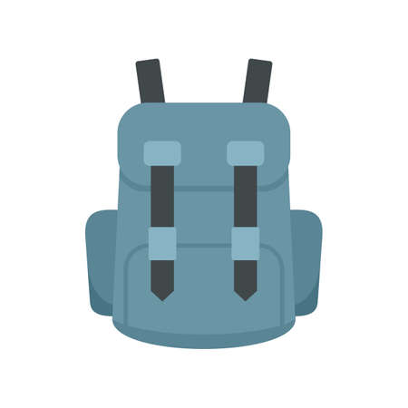 Industrial climber backpack icon flat isolated vectorのイラスト素材