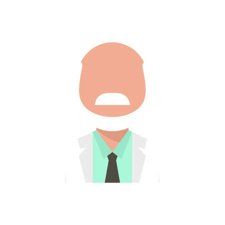 Biophysics scientist icon flat isolated vectorのイラスト素材
