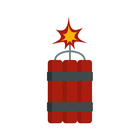 Demolition dynamite icon flat isolated vectorのイラスト素材
