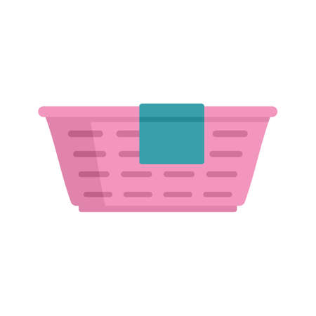 Room service clothes basket icon flat isolated vectorのイラスト素材
