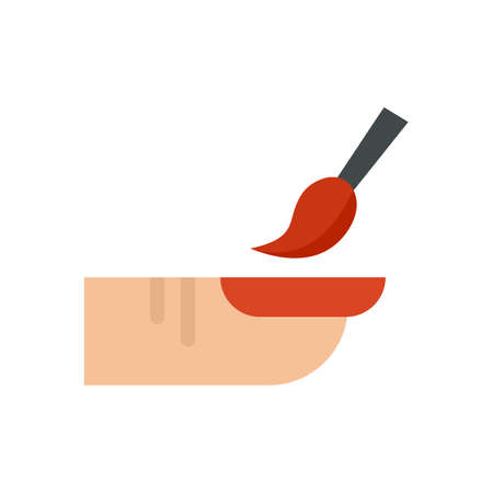 Manicurist polish nails icon flat isolated vectorのイラスト素材