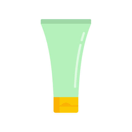 Hand cream tube icon flat isolated vectorのイラスト素材