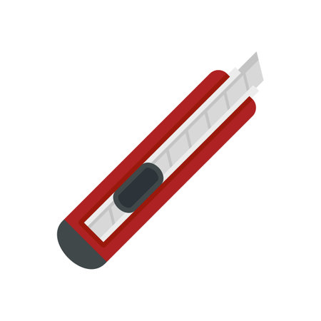 Cutter craft icon flat isolated vectorのイラスト素材