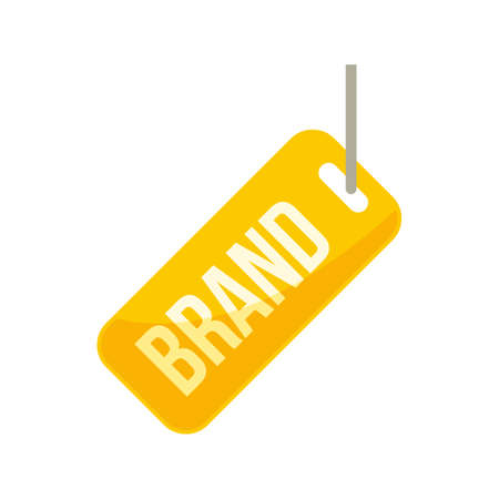 Brand tag icon flat isolated vectorのイラスト素材