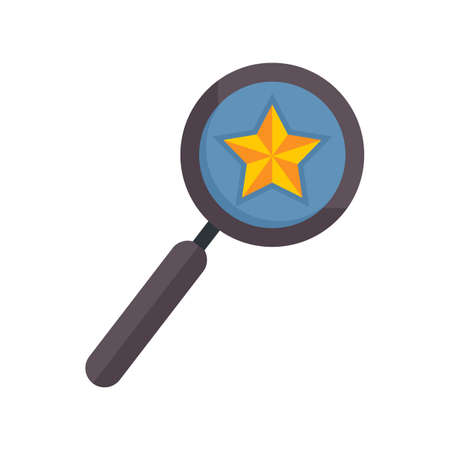 Product manager magnifier icon flat isolated vectorのイラスト素材