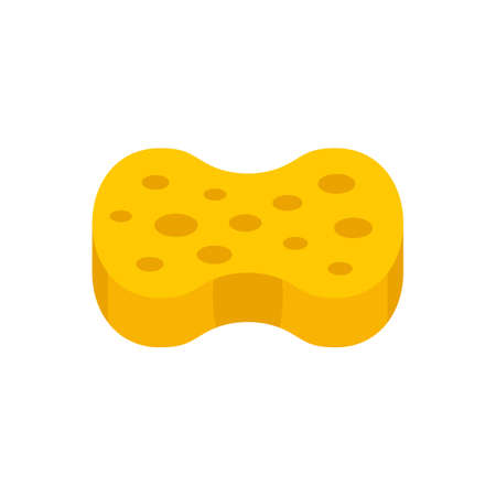 Cleaning sponge icon flat isolated vectorのイラスト素材
