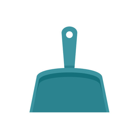 Cleaning dust pan icon flat isolated vectorのイラスト素材