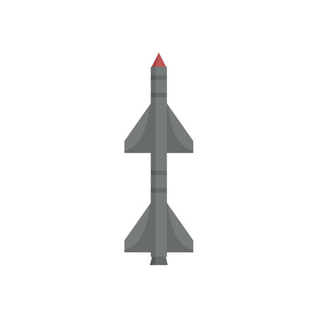 Missile destruction icon flat isolated vectorのイラスト素材
