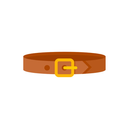 Dog head belt icon flat isolated vectorのイラスト素材