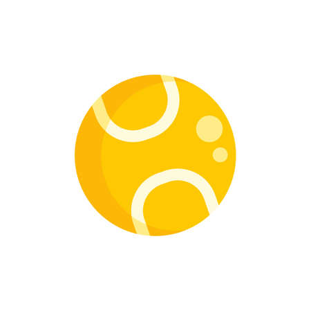 Dog play ball icon flat isolated vectorのイラスト素材