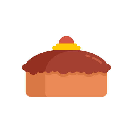 Confectioner cake icon flat isolated vectorのイラスト素材