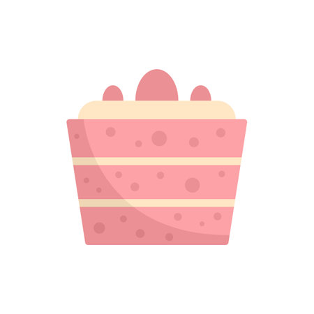 Fruit cake icon flat isolated vector