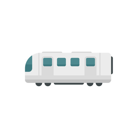 Electric train transport icon flat isolated vectorのイラスト素材