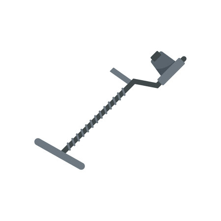 Handle metal detector icon flat isolated vectorのイラスト素材