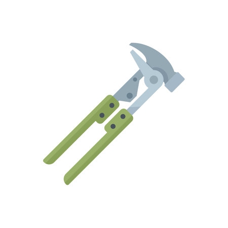 Tire fitting pliers icon flat isolated vectorのイラスト素材