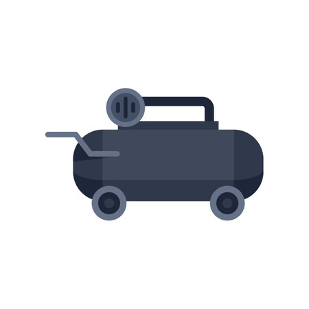 Pump air compressor icon flat isolated vectorのイラスト素材