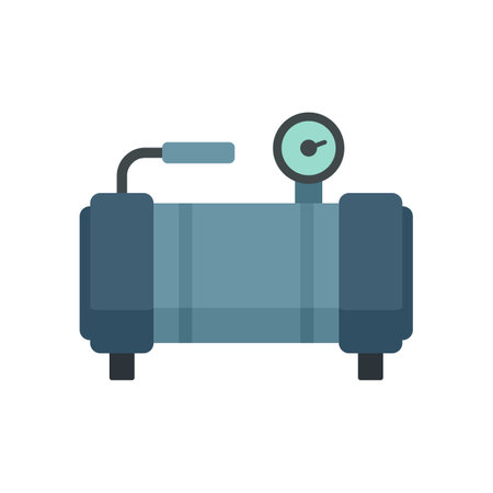 Tool air compressor icon flat isolated vectorのイラスト素材