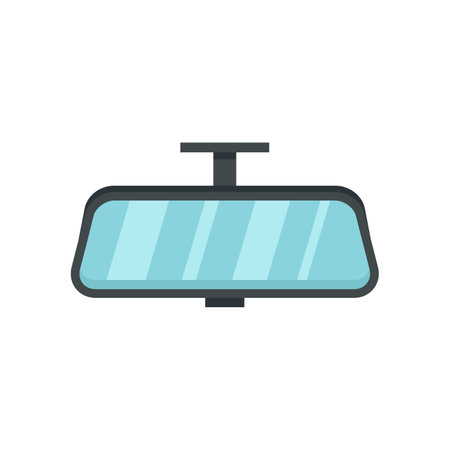 Car indoor mirror icon flat isolated vectorのイラスト素材