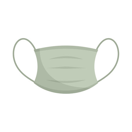 Allergy medical mask icon flat isolated vectorのイラスト素材