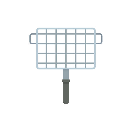 Bbq handle net icon flat isolated vectorのイラスト素材