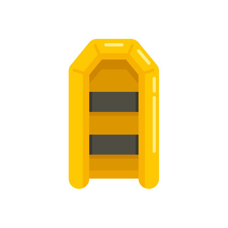 Illegal rubber boat icon flat isolated vectorのイラスト素材
