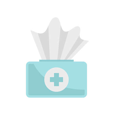 Antiseptic medical napkin icon flat isolated vectorのイラスト素材
