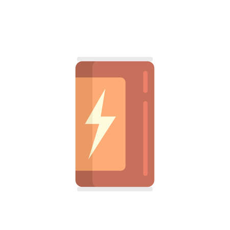 Energy drink icon flat isolated vectorのイラスト素材