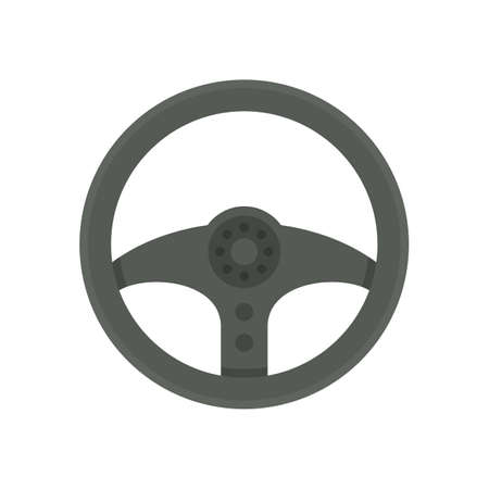 Handle steering wheel icon flat isolated vectorのイラスト素材