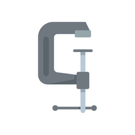 Carpenter clamp icon flat isolated vectorのイラスト素材