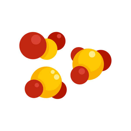 Digestion molecule icon flat isolated vectorのイラスト素材