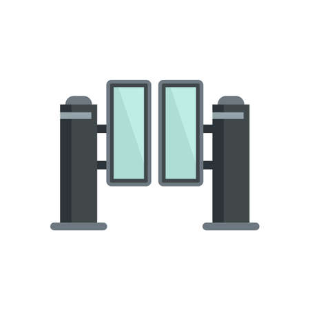 Walking turnstile icon flat isolated vectorのイラスト素材
