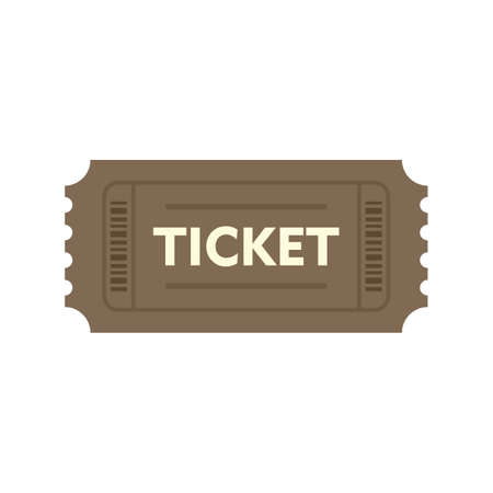 Entrance bus ticket icon flat isolated vectorのイラスト素材