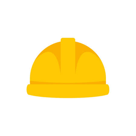 Protection helmet icon flat isolated vectorのイラスト素材