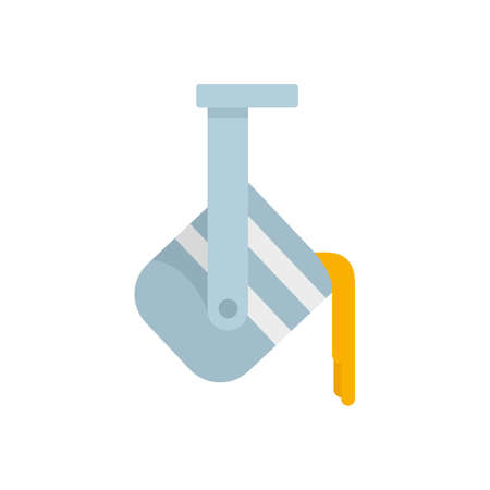 Hot metallurgy pot icon flat isolated vectorのイラスト素材