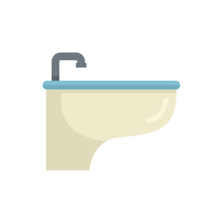 Apartment bidet icon flat isolated vectorのイラスト素材