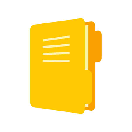 Classic folder doc icon flat isolated vectorのイラスト素材