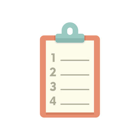 To-do list board icon flat isolated vectorのイラスト素材