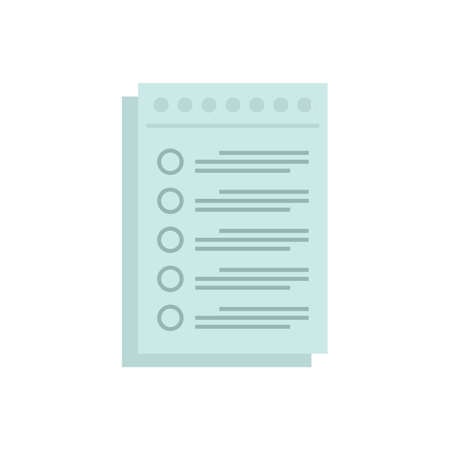 To-do list paper icon flat isolated vectorのイラスト素材