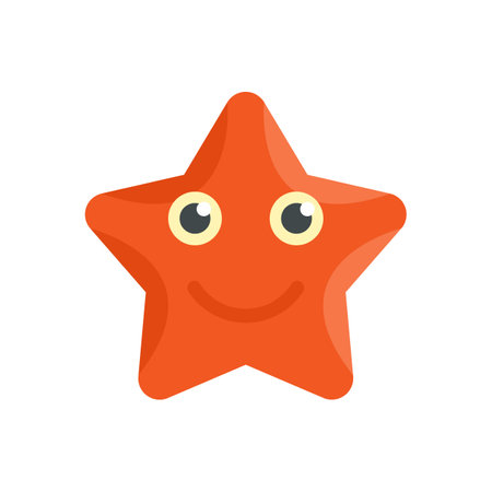 Sea star toy icon flat isolated vectorのイラスト素材