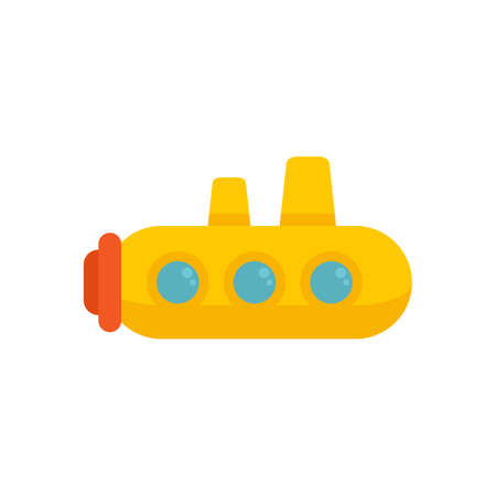 Submarine toy icon flat isolated vectorのイラスト素材