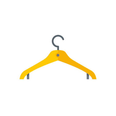 Clothes hanger icon flat isolated vectorのイラスト素材
