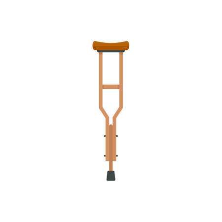 Crutch icon flat isolated vectorのイラスト素材