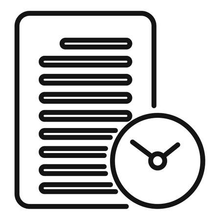 Fast final exam icon outline vector. Academic studyのイラスト素材