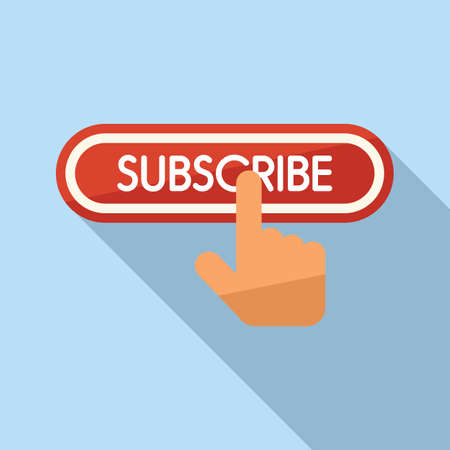Economy subscription icon flat vector. Model serviceのイラスト素材