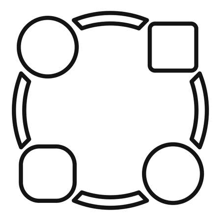 Adapt progress icon outline vector. Soft workのイラスト素材