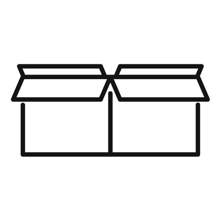 Storage box icon outline vector. Carton packageのイラスト素材